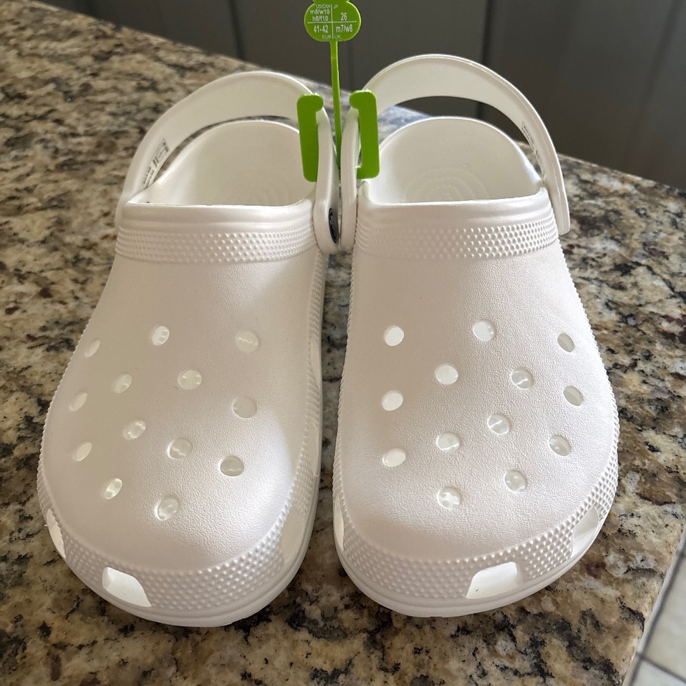 White Crocs, size m7,w8